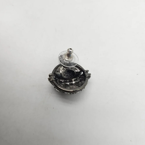 Joan Rivers Clear Crystal-Encrusted Post Earrings With Cross Design - Picture 3 of 4